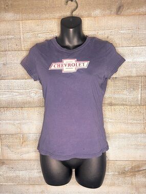 Jerry Leigh Y2K 2000s Chevrolet classic car American baby Tee t shirt navy